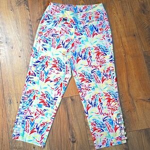 Breezes Multicolor Patterned Pants Waist 26- 34" & Inseam 20"